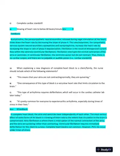 2020 HESI Advanced Pathophysiology Practice Exam With Answers (100 Solved Questions) - Page 7 preview image