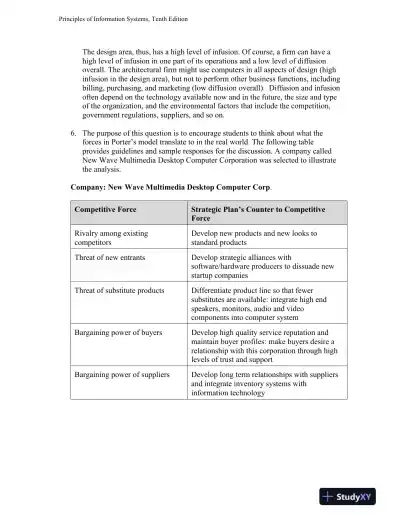 Principles Of Information Systems, 10th Edition Solution Manual - Page 16 preview image