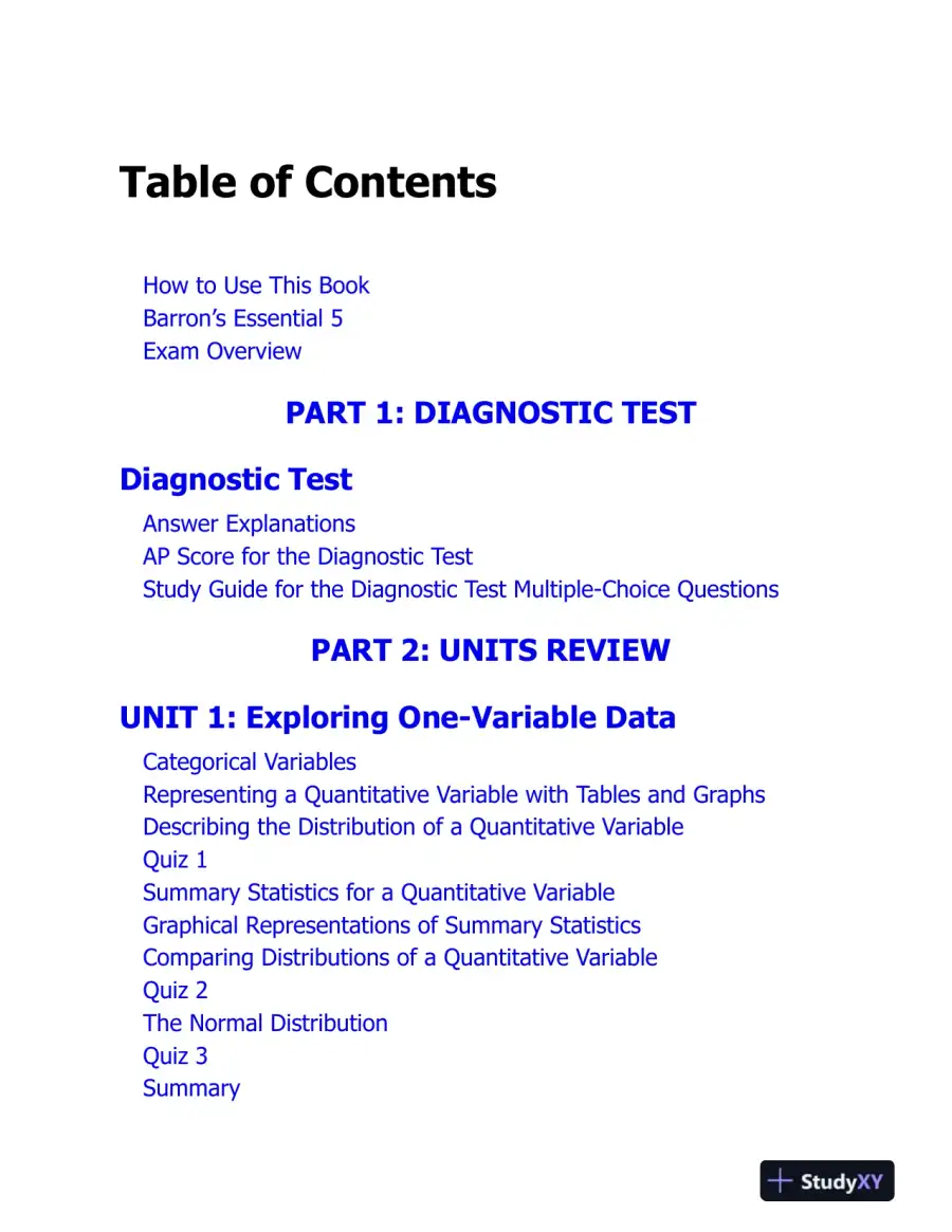 AP Statistics Premium, 2025: Prep Book with 9 Practice Tests + Comprehensive Review (2025), page 10
