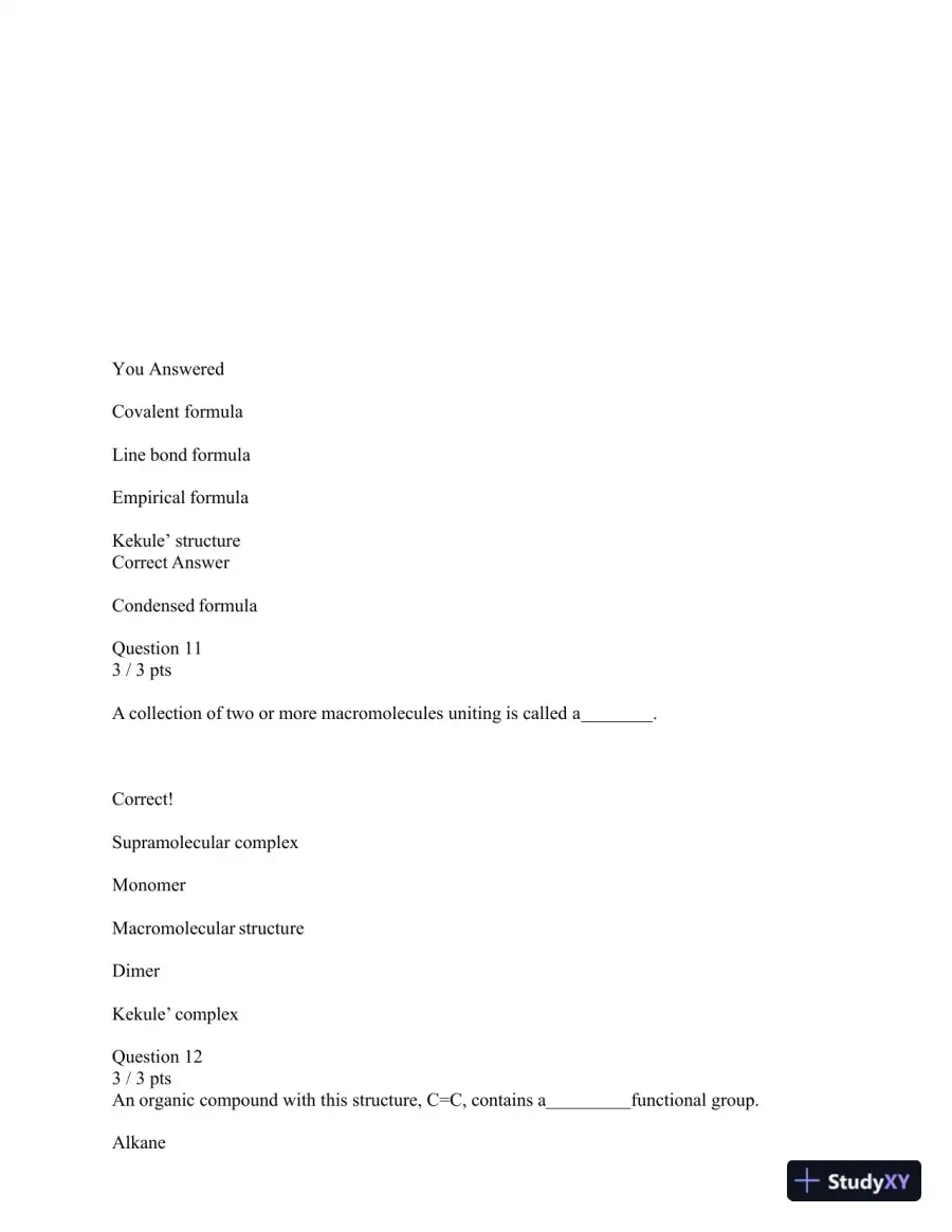CHEM210 Portage Learning Final Exam with Answers (267 Solved Questions), page 10