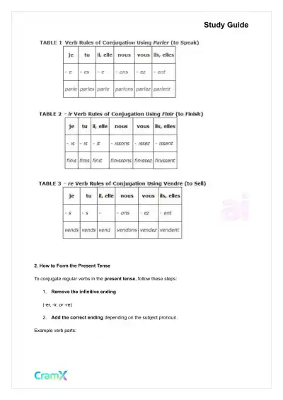 French I - Present Tense of Verbs - Page 2 preview image