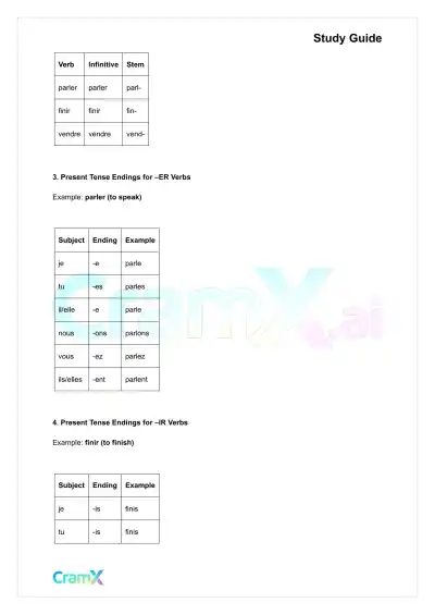 French I - Present Tense of Verbs - Page 3 preview image