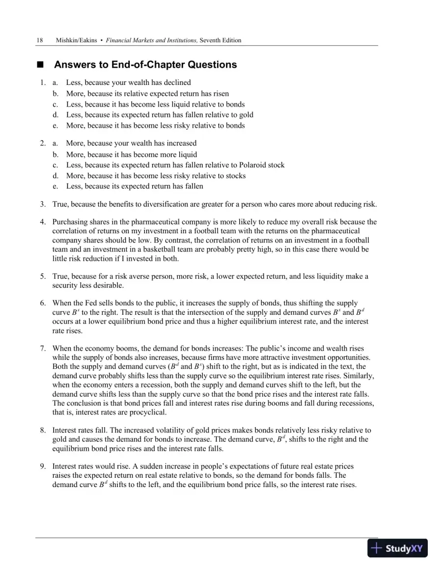 Financial Markets and Institutions, 7th Edition Solution Manual, page 20