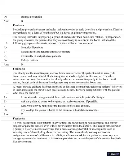 Test Bank For Brunner and Suddarth's Textbook Of Medical-Surgical Nursing, 13th Edition - Page 18 preview image