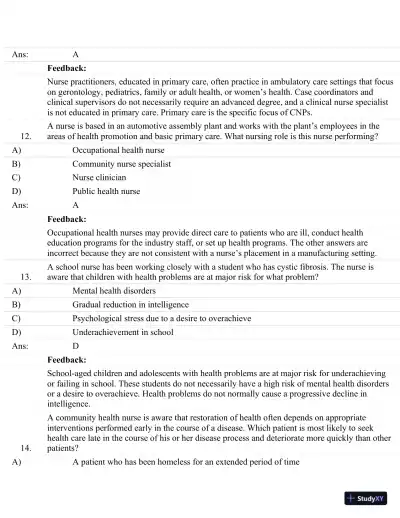 Test Bank For Brunner and Suddarth's Textbook Of Medical-Surgical Nursing, 13th Edition - Page 22 preview image