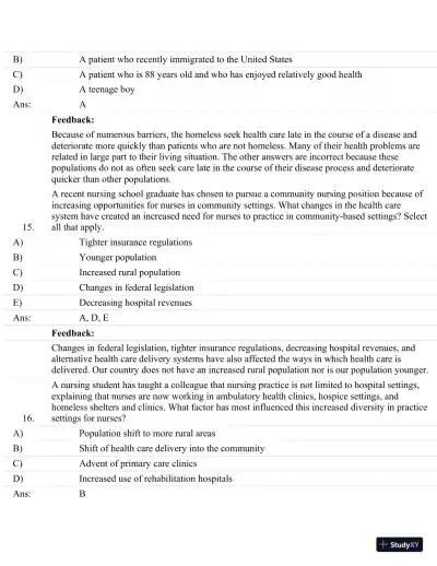 Test Bank For Brunner and Suddarth's Textbook Of Medical-Surgical Nursing, 13th Edition - Page 23 preview image