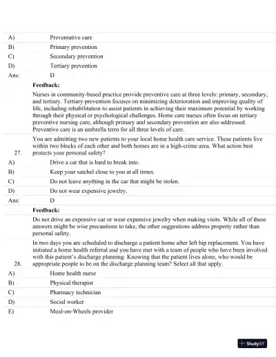 Test Bank For Brunner and Suddarth's Textbook Of Medical-Surgical Nursing, 13th Edition - Page 28 preview image