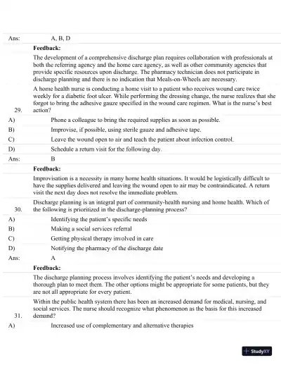 Test Bank For Brunner and Suddarth's Textbook Of Medical-Surgical Nursing, 13th Edition - Page 29 preview image