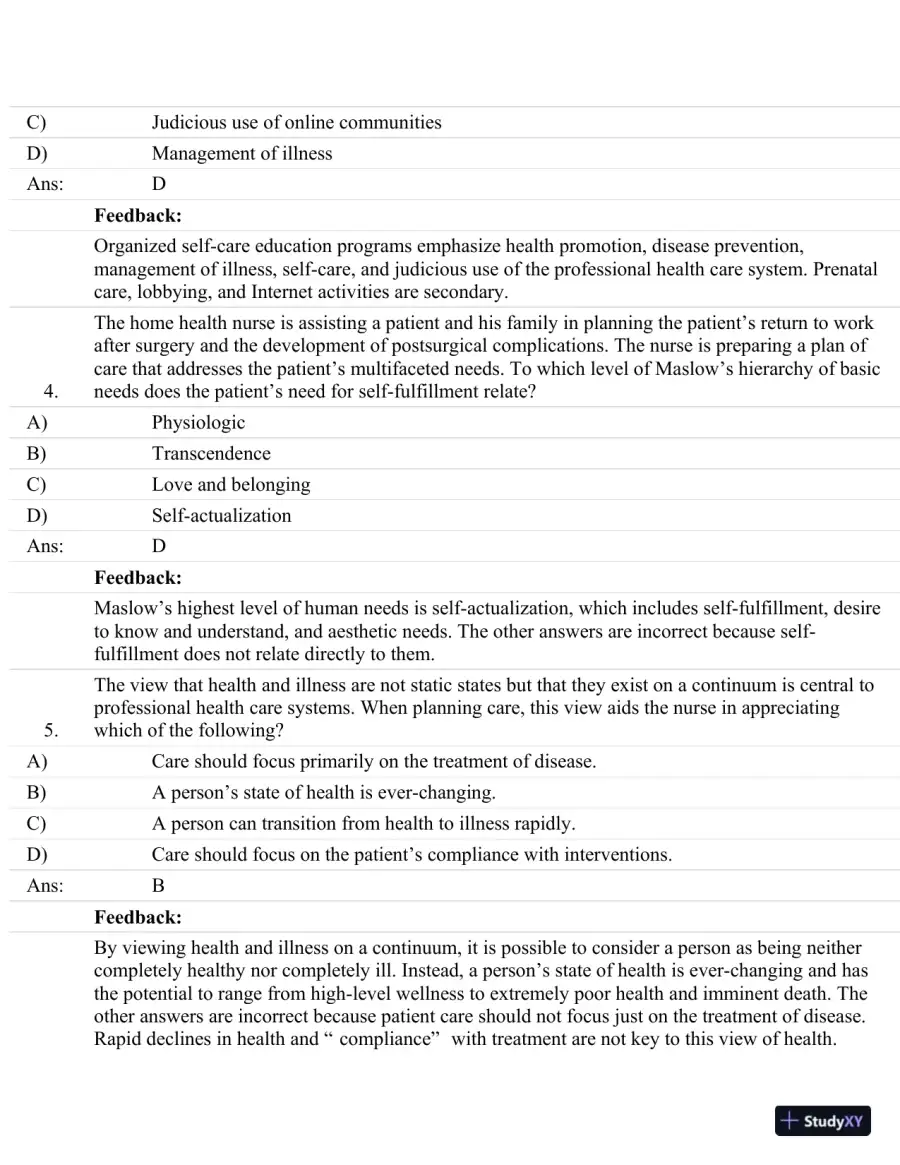 Test Bank For Brunner and Suddarth's Textbook Of Medical-Surgical Nursing, 13th Edition, page 3