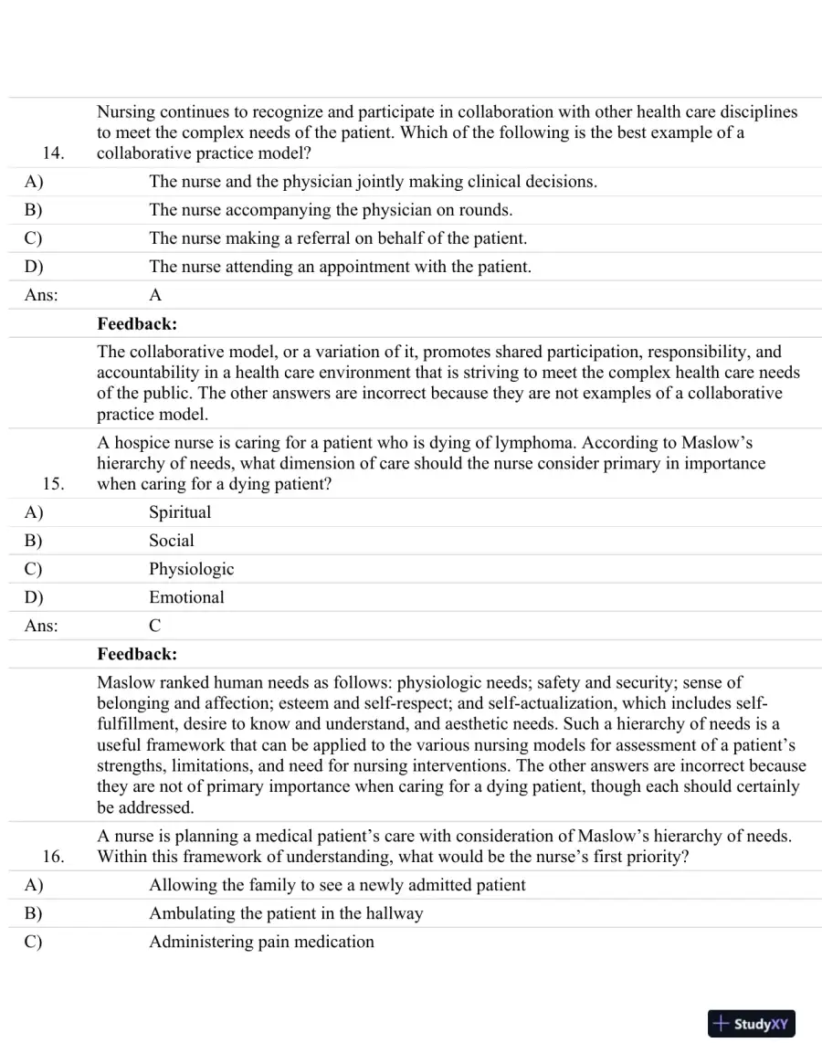 Test Bank For Brunner and Suddarth's Textbook Of Medical-Surgical Nursing, 13th Edition, page 7