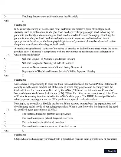 Test Bank For Brunner and Suddarth's Textbook Of Medical-Surgical Nursing, 13th Edition - Page 8 preview image