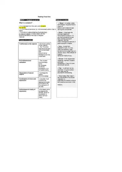 Understanding Sculpture Materials, Types, and Tech - Page 1 preview image
