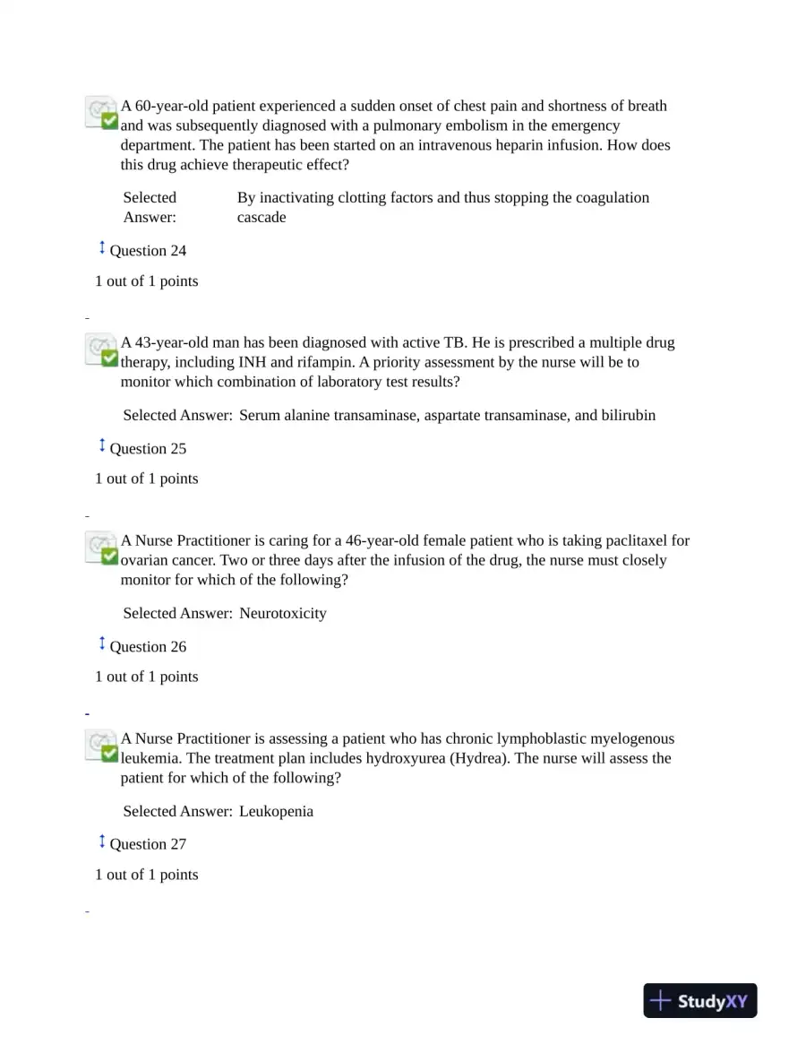 2021 NURS6521 Walden University Pharmacology Final Exam Version 1 With Answers (101 Solved Questions), page 8