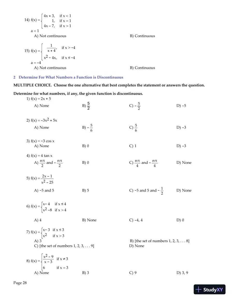 Test Bank for Precalculus, 6th Edition, page 29