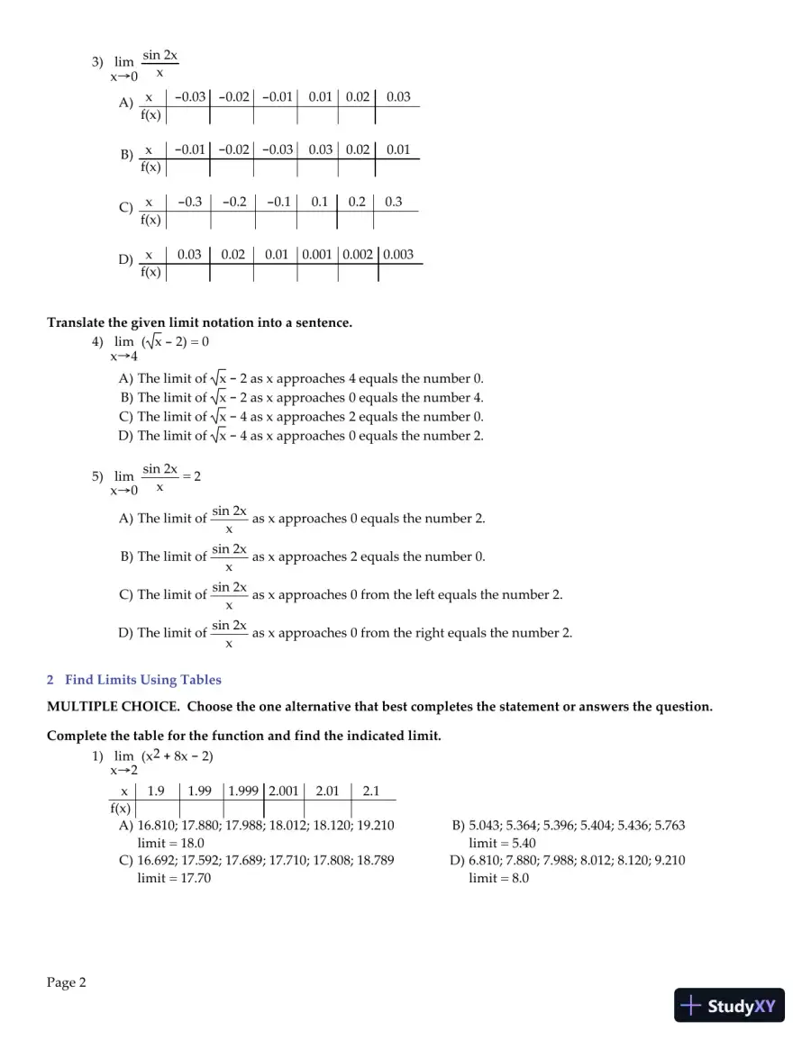 Test Bank for Precalculus, 6th Edition, page 3