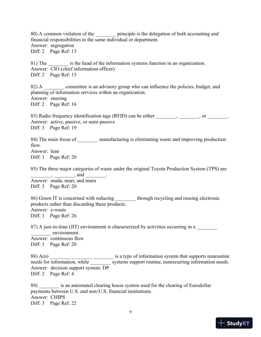 Test Bank For Accounting Information Systems, 10th Edition, page 10