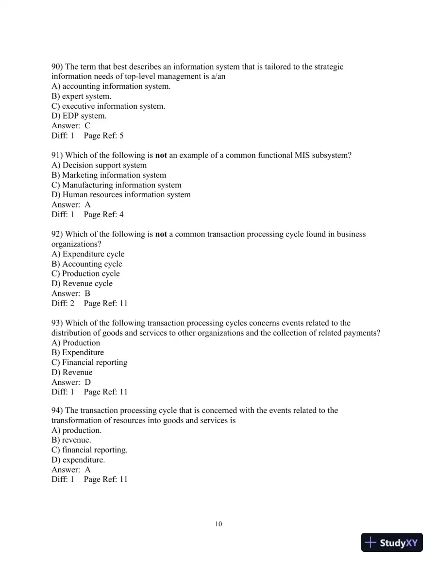 Test Bank For Accounting Information Systems, 10th Edition, page 11