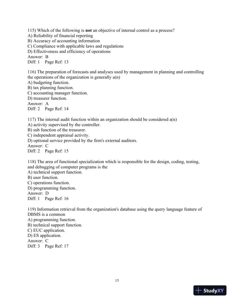 Test Bank For Accounting Information Systems, 10th Edition, page 16