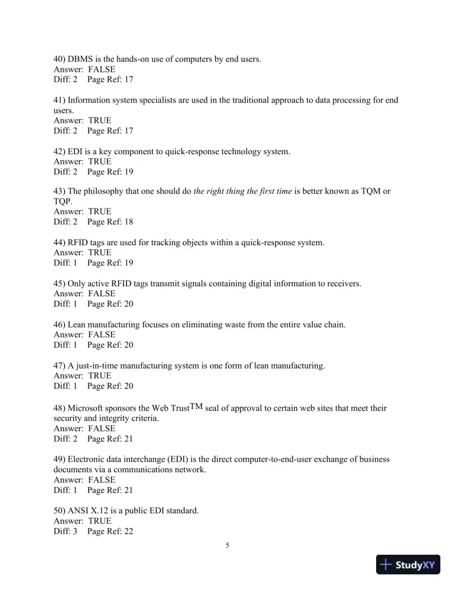 Test Bank For Accounting Information Systems, 10th Edition, page 6