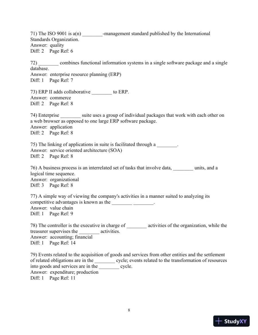 Test Bank For Accounting Information Systems, 10th Edition, page 9