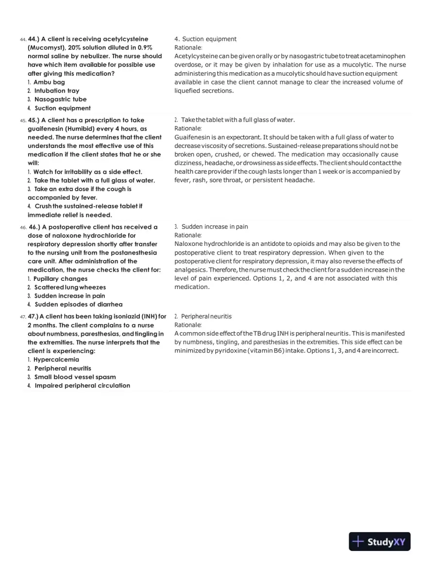 ATI Pharmacology Practice Exam With Answers (313 Solved Questions), page 12