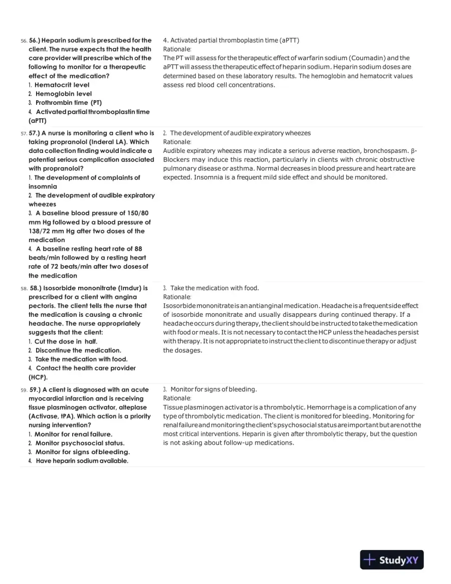 ATI Pharmacology Practice Exam With Answers (313 Solved Questions), page 15