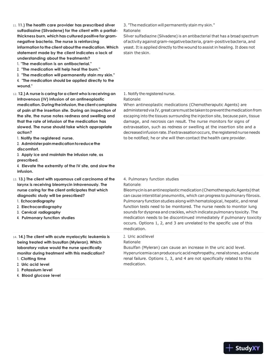 ATI Pharmacology Practice Exam With Answers (313 Solved Questions), page 4