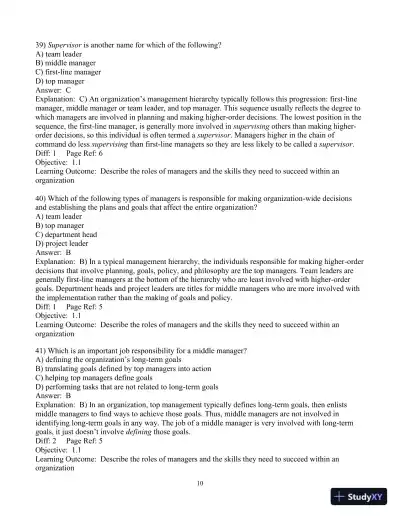 Test Bank For Fundamentals Of Management: Essential Concepts And Applications, 8th Edition - Page 11 preview image