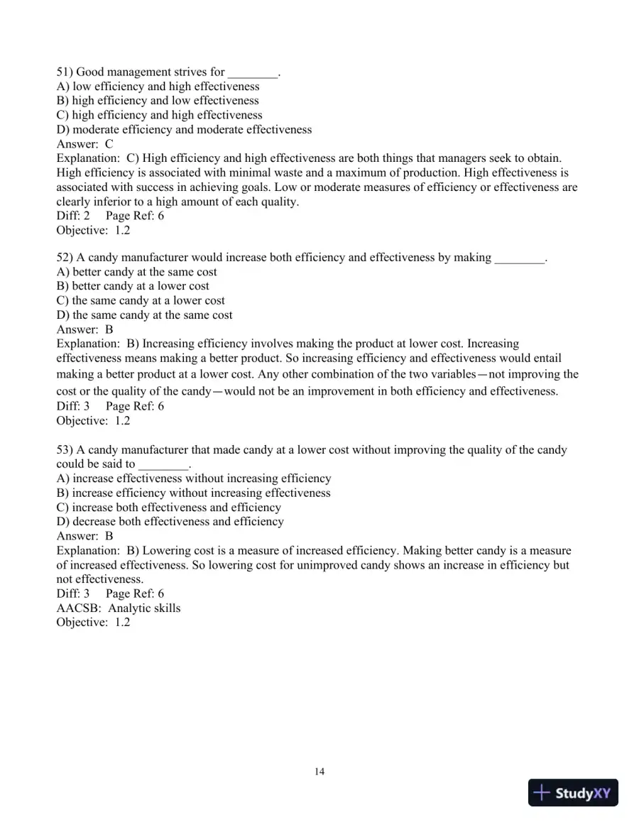 Test Bank For Fundamentals Of Management: Essential Concepts And Applications, 8th Edition, page 15