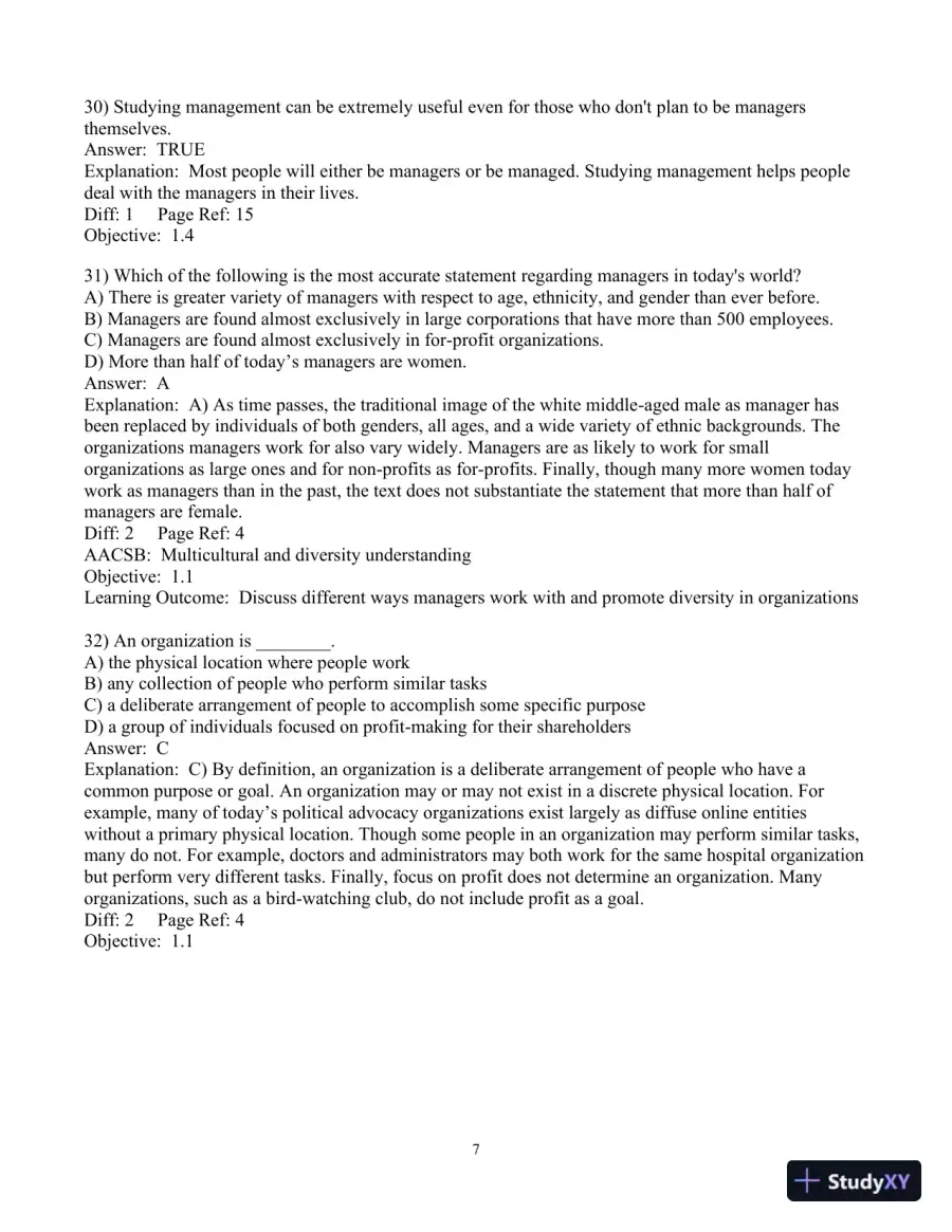 Test Bank For Fundamentals Of Management: Essential Concepts And Applications, 8th Edition, page 8