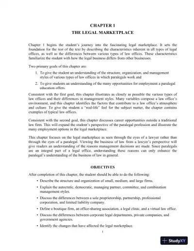 Solution Manual for Fundamentals of Law Office Management, 5th Edition - Page 4 preview image