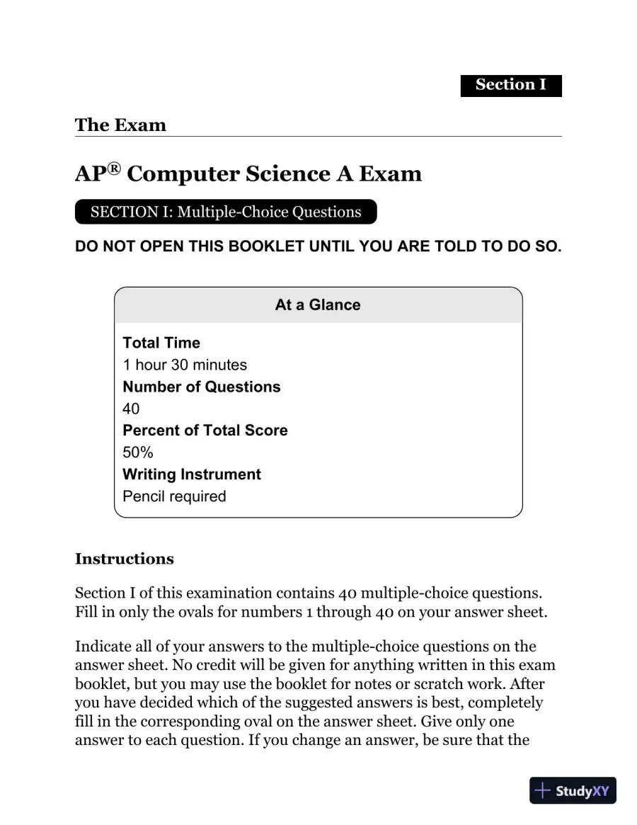 Cracking the AP Computer Science A Exam, 2020 Edition: Practice Tests and Prep for the NEW 2020 Exam (2020), page 25