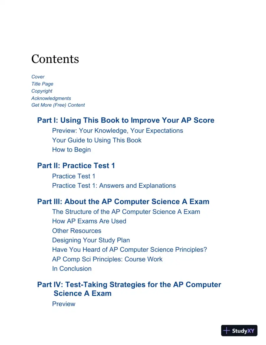 Cracking the AP Computer Science A Exam, 2020 Edition: Practice Tests and Prep for the NEW 2020 Exam (2020), page 7