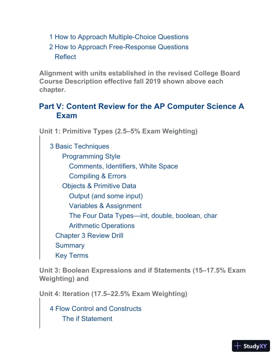 Cracking the AP Computer Science A Exam, 2020 Edition: Practice Tests and Prep for the NEW 2020 Exam (2020), page 8