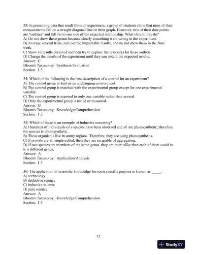 Campbell Biology, 10th Edition Test Bank - Page 12 preview image