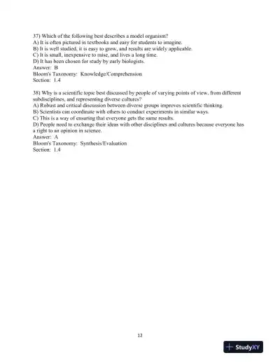 Campbell Biology, 10th Edition Test Bank - Page 13 preview image