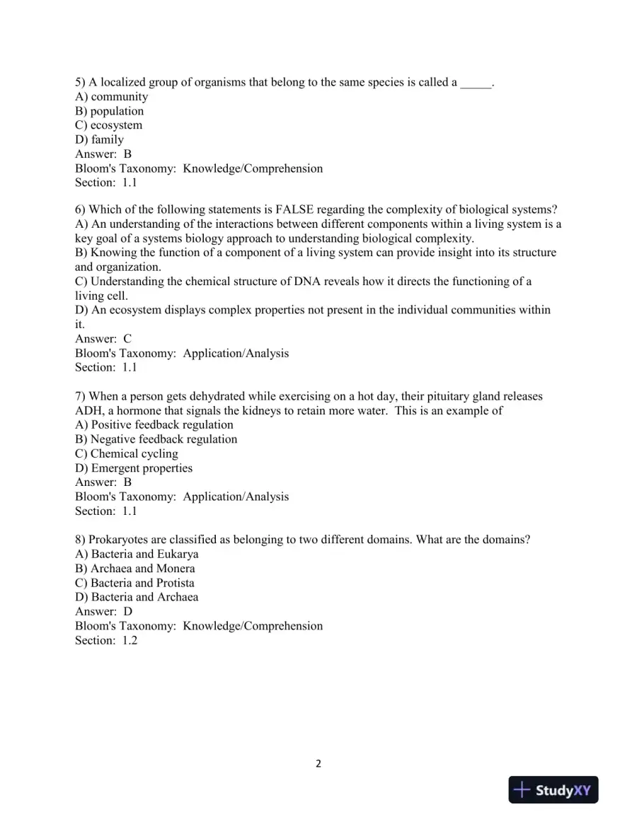 Campbell Biology, 10th Edition Test Bank, page 3