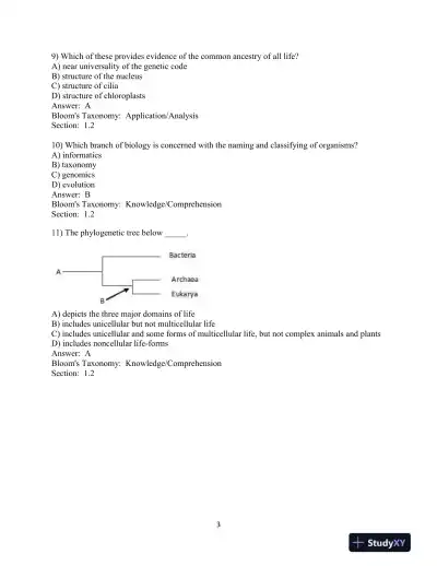 Campbell Biology, 10th Edition Test Bank - Page 4 preview image