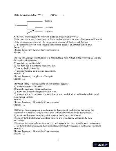 Campbell Biology, 10th Edition Test Bank - Page 5 preview image