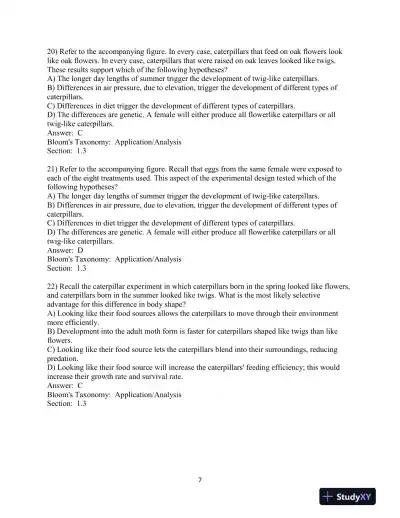 Campbell Biology, 10th Edition Test Bank - Page 8 preview image