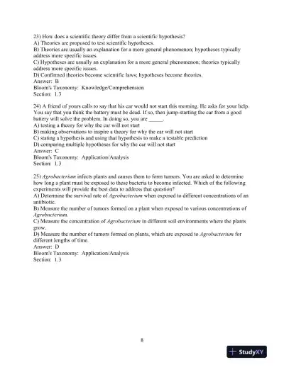 Campbell Biology, 10th Edition Test Bank - Page 9 preview image