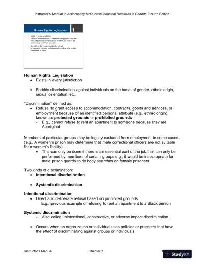 Lecture Notes for Industrial Relations in Canada, 4th Edition - Page 12 preview image