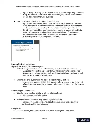 Lecture Notes for Industrial Relations in Canada, 4th Edition - Page 13 preview image