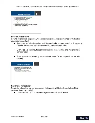 Lecture Notes for Industrial Relations in Canada, 4th Edition - Page 7 preview image
