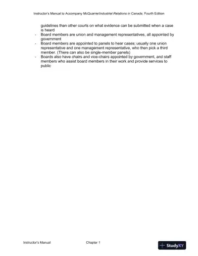 Lecture Notes for Industrial Relations in Canada, 4th Edition - Page 9 preview image