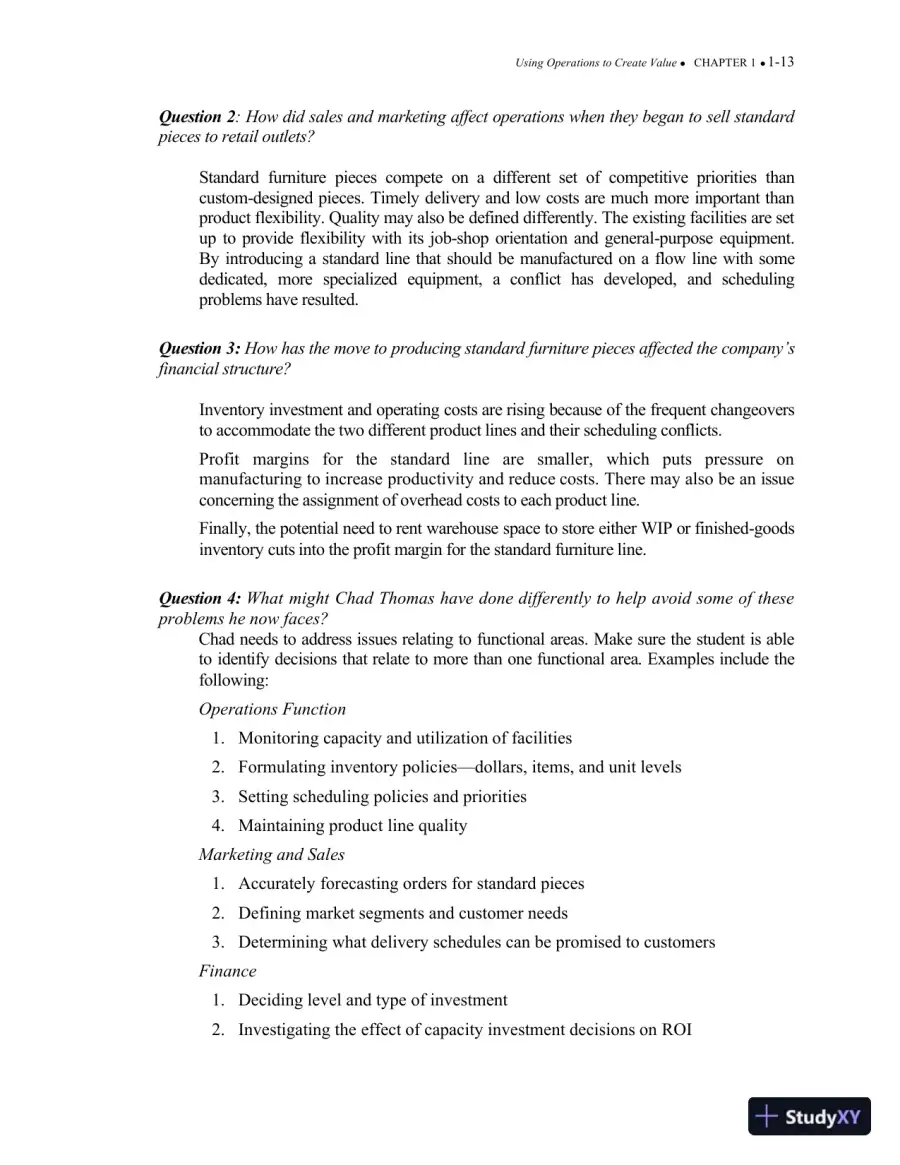 Solution Manual For Operations Management: Processes and Supply Chains, 11th Edition, page 14