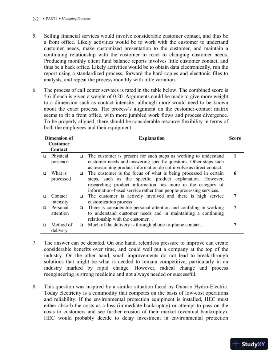 Solution Manual For Operations Management: Processes and Supply Chains, 11th Edition, page 22