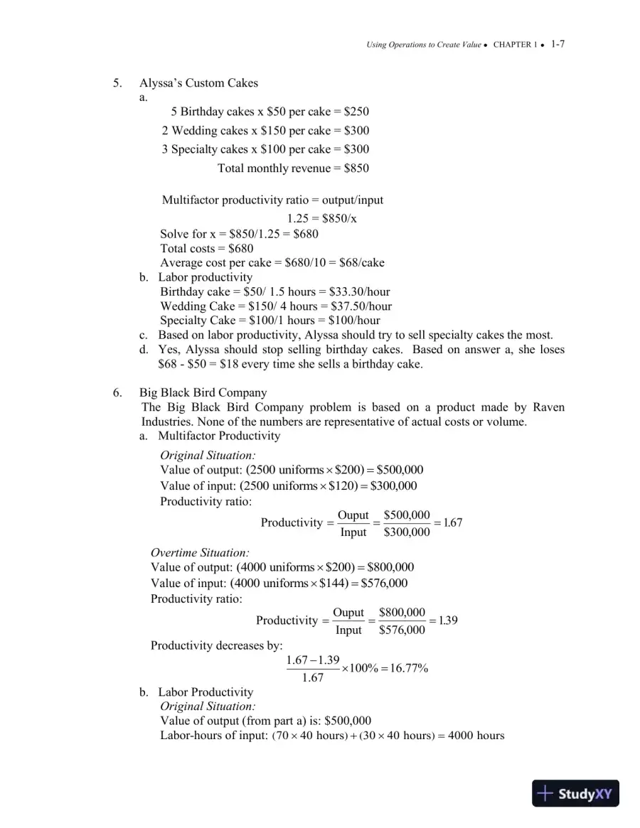 Solution Manual For Operations Management: Processes and Supply Chains, 11th Edition, page 8