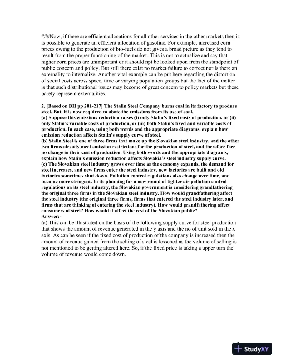 Economic Analysis Of Externalities, Cost Structures, And Market Outcomes In Steel And Water Supply Industries, page 3