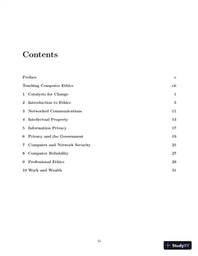 Solution Manual for Ethics for the Information Age, 8th Edition - Page 3 preview image